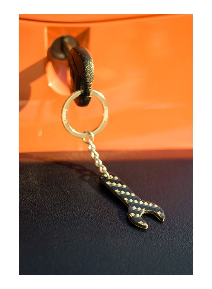 سي ار بي ان سلسلة مفاتيح من ألياف الكربون على شكل مفتاح  نسج قطني طويل - Image 2