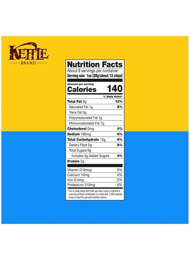Kettle Brand Sea Salt and Vinegar Kettle Potato Chips, Gluten-Free, Non-GMO, 7.5 oz Bag  - Image 3