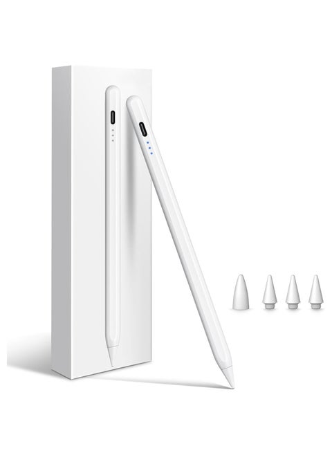 Stylus Pen for iPad 2024-2018 with Faster Charge,Tilt Sensor Compatible with iPad Pro 11/13 M4,iPad Air 11/13 M2,iPad Pro 11/12.9",iPad 10/9/8/7/6th,iPad Air 5/4/3rd,iPad Mini 7/6/5