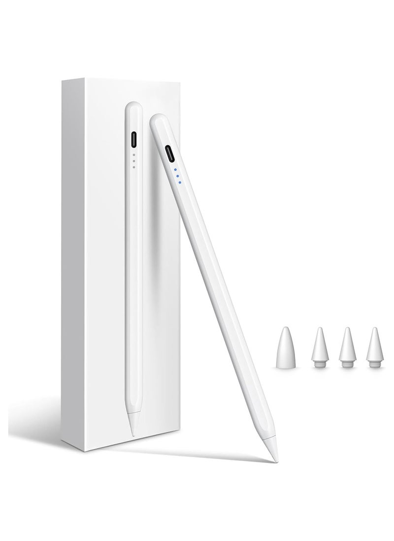 Stylus Pen for iPad 2024-2018 with Faster Charge,Tilt Sensor Compatible with iPad Pro 11/13 M4,iPad Air 11/13 M2,iPad Pro 11/12.9",iPad 10/9/8/7/6th,iPad Air 5/4/3rd,iPad Mini 7/6/5