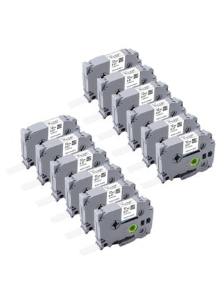 Label Maker Tape Compatible Tape Replacement for Brother P-Touch TZe-131 TZ-131 Label Tape 12mm 0.47 Inch, Black on Clear for P-Touch PT-D210 PT-H110 PT-D400 (Black on White, 12-Pack) - pzsku/ZFD2395405C2C7FD8AA4BZ/45/_/1719039487/d83c7fed-051d-46fd-ae5e-757bce740c69