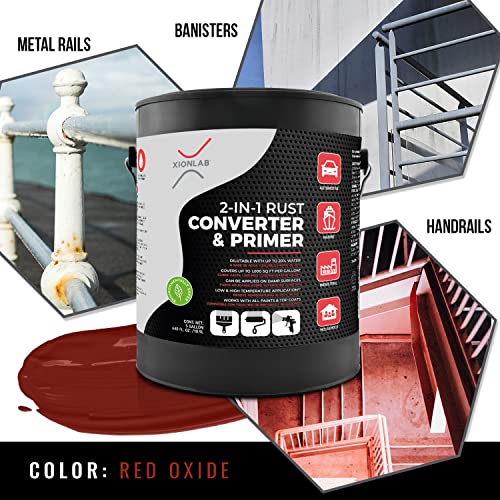 Xion Lab 2-in-1 Rust Converter & Metal Primer - Concentrate Covers Up to 4X More - Industrial Grade Water Based - UV Resistant Rust Reformer & Inhibitor - No Top Coat Needed - Works On Damp Surfaces - Image 4