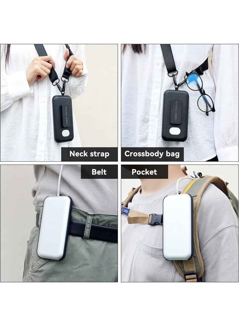 Zikra Battery Case for Apple Vision Pro VR, Portable WaterProof Battery Holder with Belt Clip and Cross-Body Strap, All Around Protect Battery Holder for Apple VR Accessories, Black - Image 3