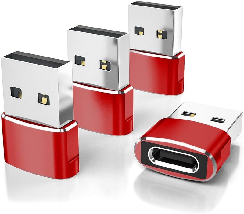 Elebase for Airpods Pro 3 Adapter,USB to USB C Adaptor 4Pack,USBC Female to A Male Cable Connecter for Apple Watch Ultra iWatch 11 10 9 8 7 SE 2,Airpods 4,iPad 8th 9th 10th Air 5th Mini 6th Generation - Image 1