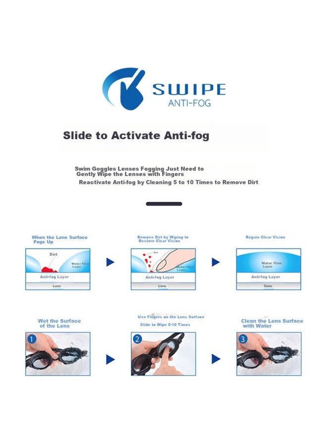 View Swimming Goggles Waterproof Anti-Fog High Definition Men'S Swimming Eyewear Set Women'S Diving Mask V640Asa Clbw - Image 3