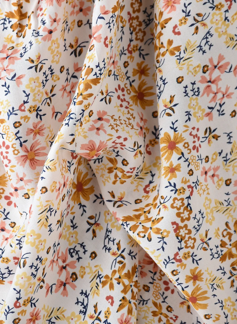 Jelliene Blooming Breeze Style: Girls Floral Viscose Pants Breezy Comfort & Effortless Chic