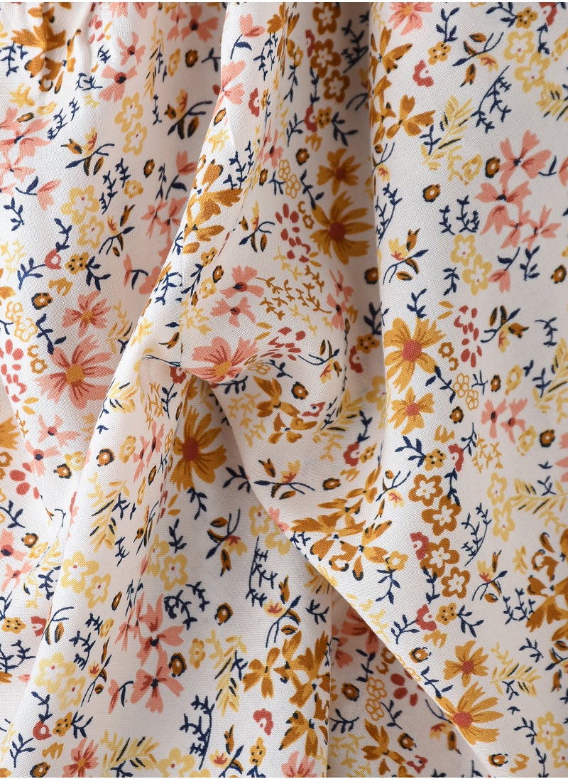 Jelliene Blooming Breeze Style: Girls Floral Viscose Pants Breezy Comfort & Effortless Chic  - Image 4
