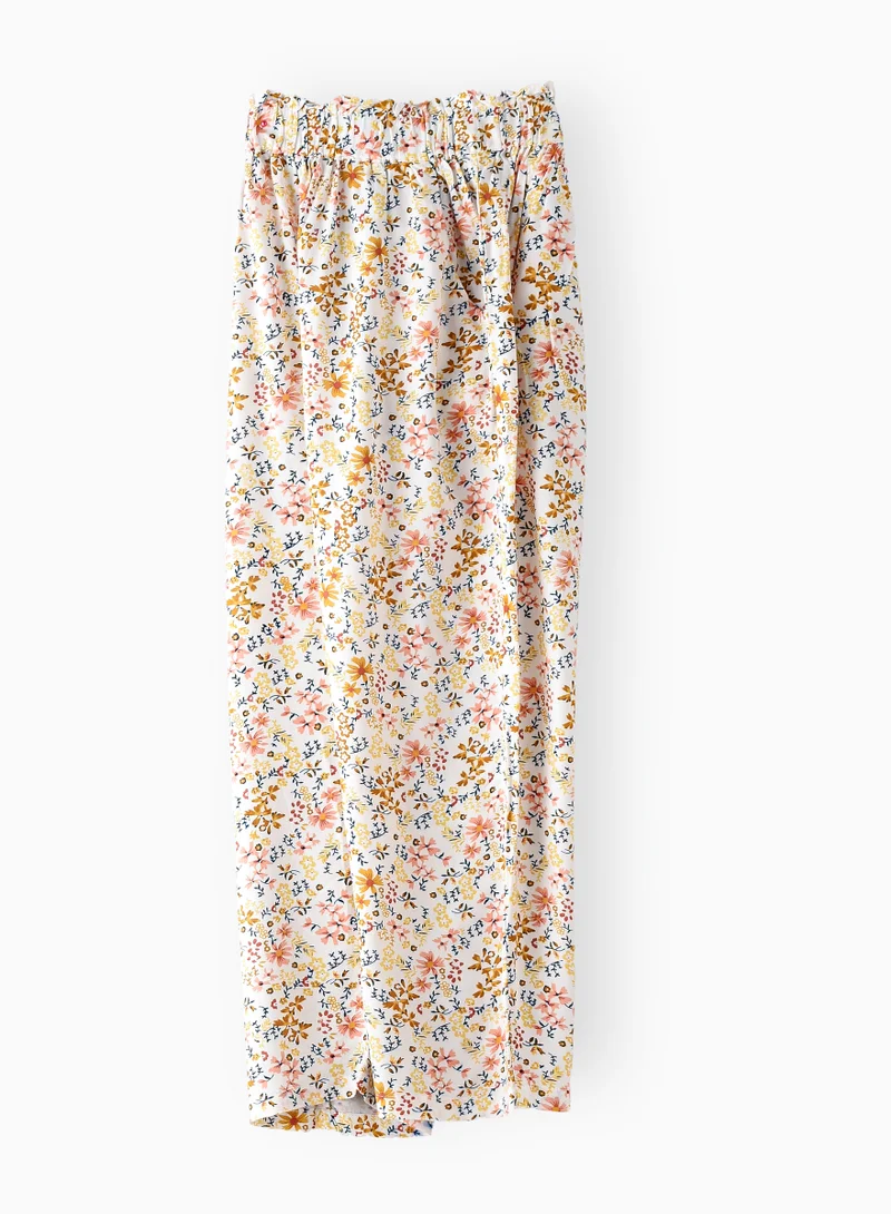 Jelliene Blooming Breeze Style: Girls Floral Viscose Pants Breezy Comfort & Effortless Chic