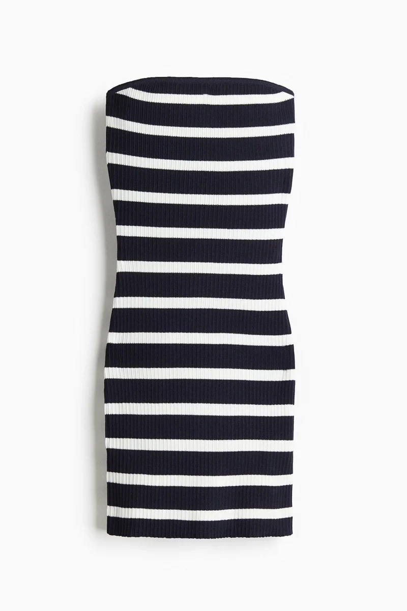 H&M Rib-knit bandeau dress