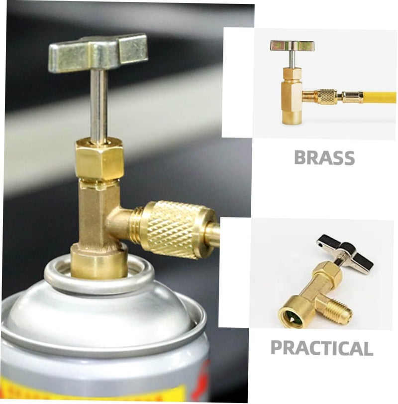 JECOMPRIS 5pcs Self-Sealing Can Tap Safety Check Valve Refrigerant Connector for Easy Refrigeration Tasks Compatible Thread and SAE External Thread - Image 3