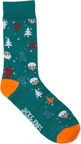 Jack Jones New Year Themed Navy Blue-Black Men's 3-Piece Socks 12246141 - Image 5
