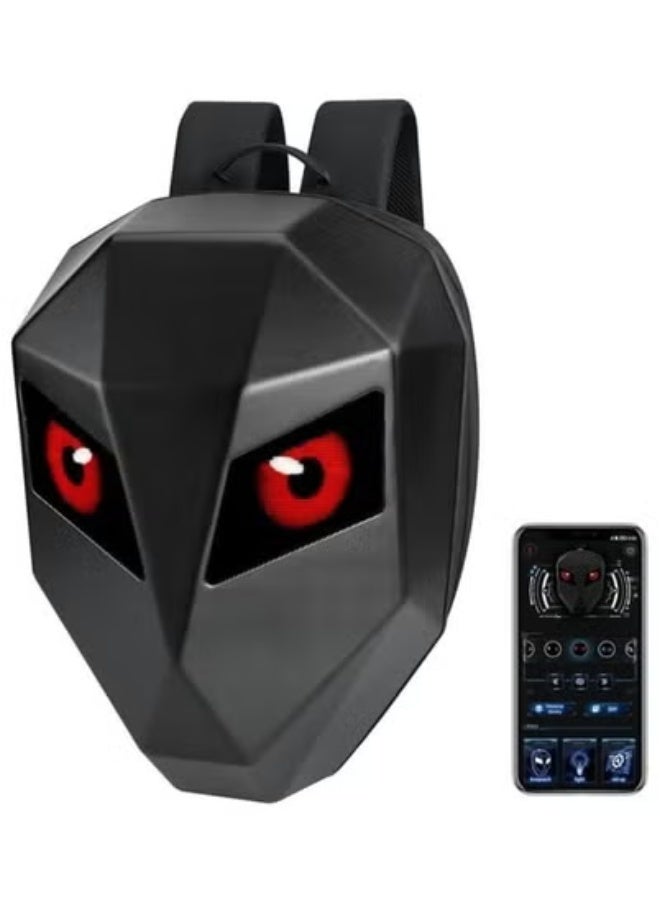 TIGER Motorcycle Backpack with 19-Inch Programmable LED Display – Customizable RGB Animation & Message Panel via App | Waterproof, USB Charging Port | Large-Capacity Bag for Bikers, Riders, Commuters, Travelers & Tech Fans | Durable & Stylish Design  - Image 1