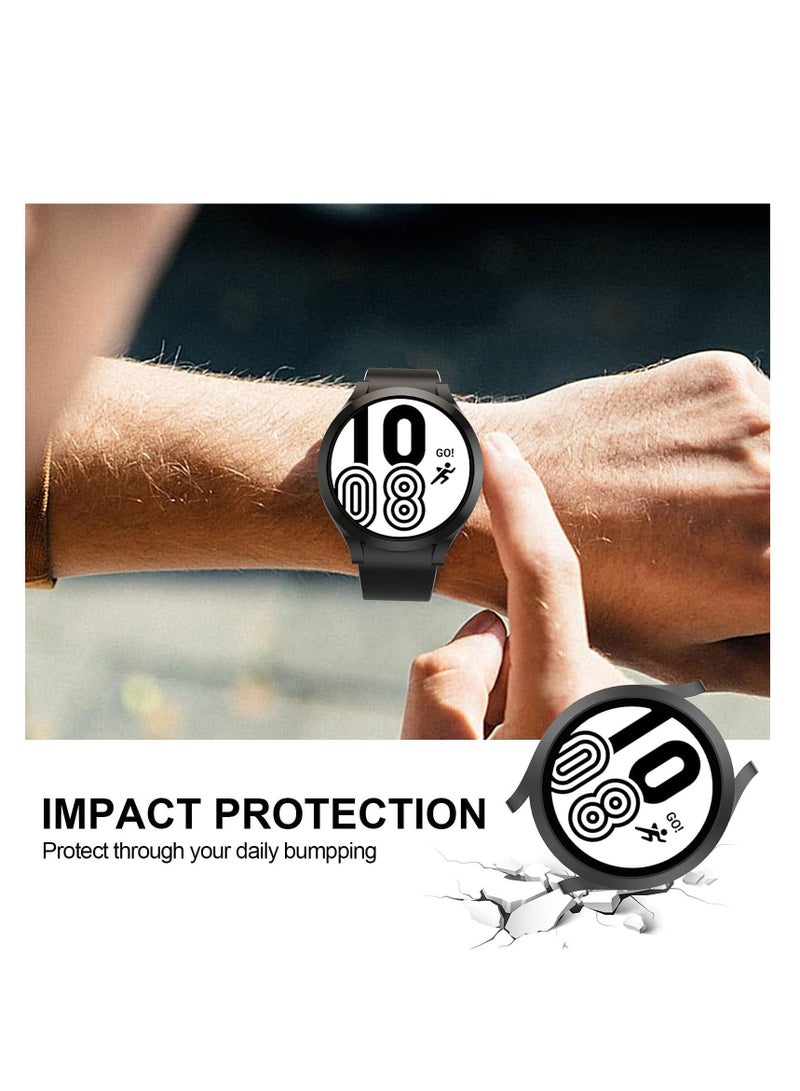 Y&D [5+5 Pack] Compatible for Samsung Galaxy Watch 4 44mm Screen Protector Case Matte PC Bumper Cover+5 Tempered Glass Films Watch4 Accessories  - Image 5