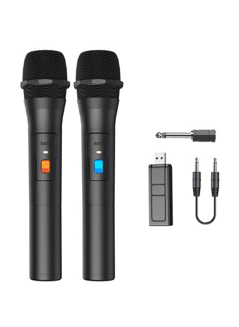 2 Pack Wireless Microphone,Universal Handheld Karaoke Mic Speaker, Over 110 DB Outdoor Indoor Cordless Microphone System with USB Reciver for Singing,Karaoke,Speech,Wedding