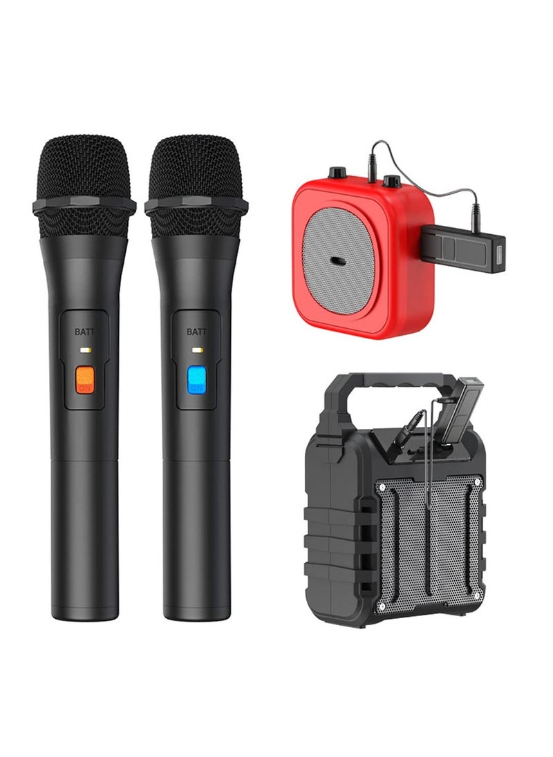 Flash Hawk - 2 Pack Wireless Microphone,Universal Handheld Karaoke Mic Speaker, Over 110 DB Outdoor Indoor Cordless Microphone System with USB Reciver for Singing,Karaoke,Speech,Wedding - Image 1