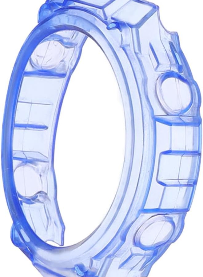Tofficu Transparent Blue TPU Case For Smartwatch Full Protection Scratch Resistant Soft Shell - Image 1