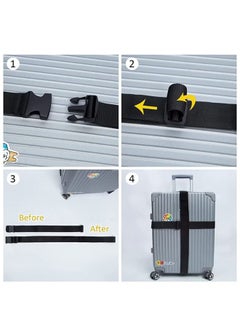 fantasize Luggage Straps Suitcase Belts Wide Adjustable Packing Straps Travel Accessories, Suitcase Belts, Packing Straps Travel Belts Accessories for Business Traveling Packing（4 PCS）  - Image 4