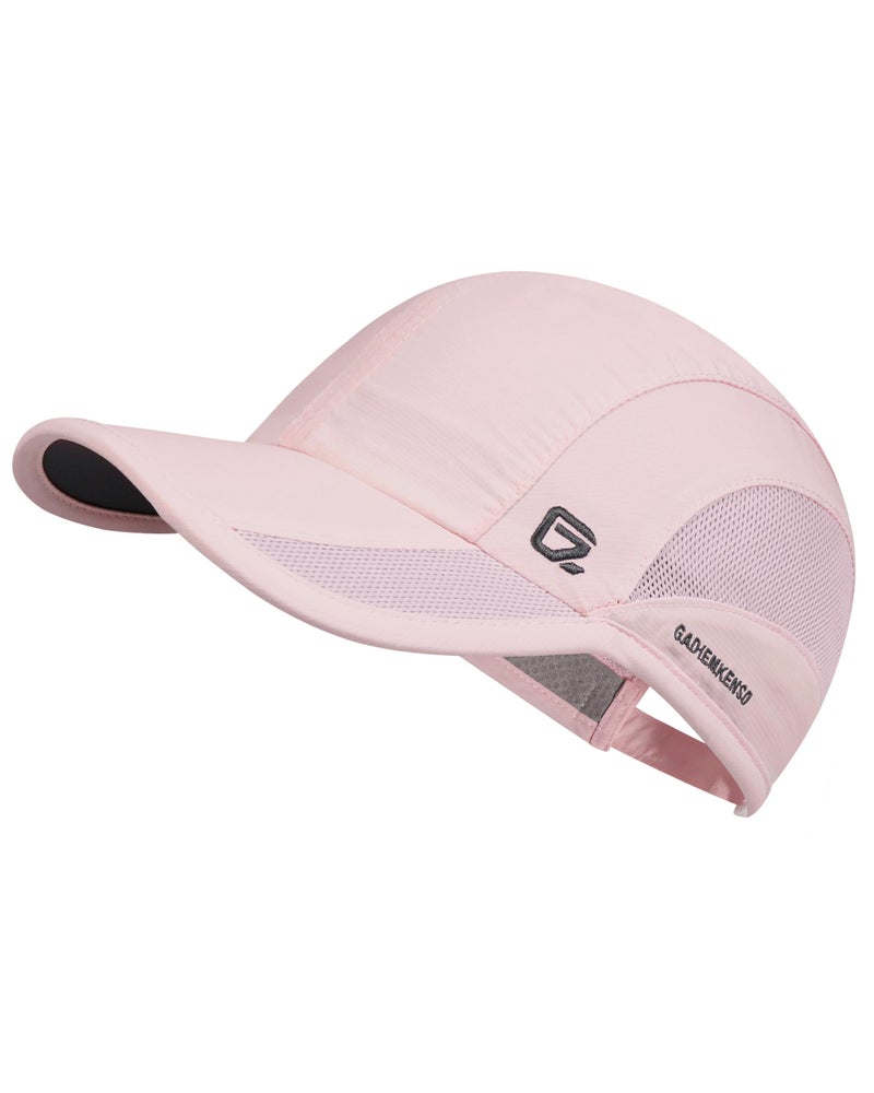 GADIEMKENSD Quick Drying Running Hat Summer Cooling Baseball Cap UPF50+ Sports Sun Caps Breathable Mesh Lightweigh Dad Hats Unstructured for Golf Workout Hiking Gym Travel Camp Pink S/M 6 7/8-7 1/4 - Image 1