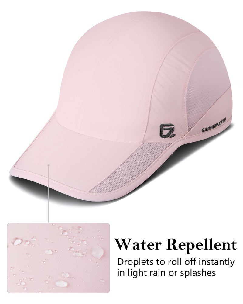 GADIEMKENSD Quick Drying Running Hat Summer Cooling Baseball Cap UPF50+ Sports Sun Caps Breathable Mesh Lightweigh Dad Hats Unstructured for Golf Workout Hiking Gym Travel Camp Pink S/M 6 7/8-7 1/4 - Image 5