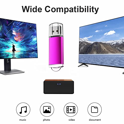 K&ZZ 16GB USB Flash Drive 5 Pack USB 2.0 Thumb Drives Memory Stick Gig Drive 16G Pen Drive USB Stick Flash Stick Jump Drive for PC Laptop, Multicolored - Image 4