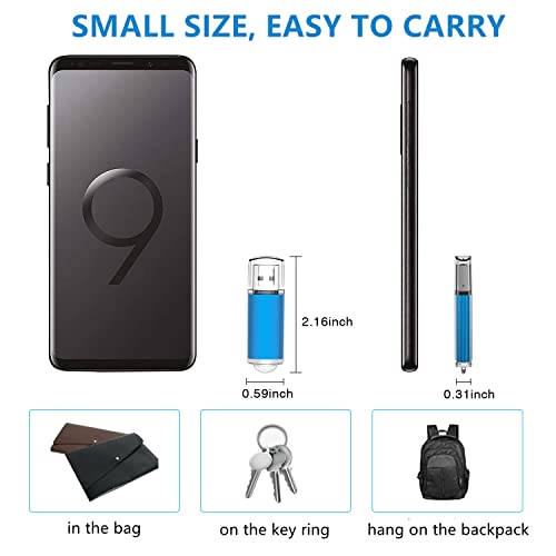 K&ZZ 16GB USB Flash Drive 5 Pack USB 2.0 Thumb Drives Memory Stick Gig Drive 16G Pen Drive USB Stick Flash Stick Jump Drive for PC Laptop, Multicolored - Image 5