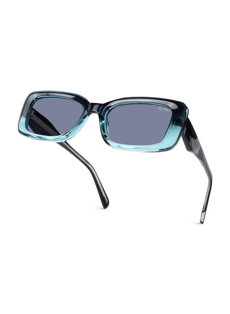 Woggles Red Pappy Eldrion Blue Oversized Sunglasses