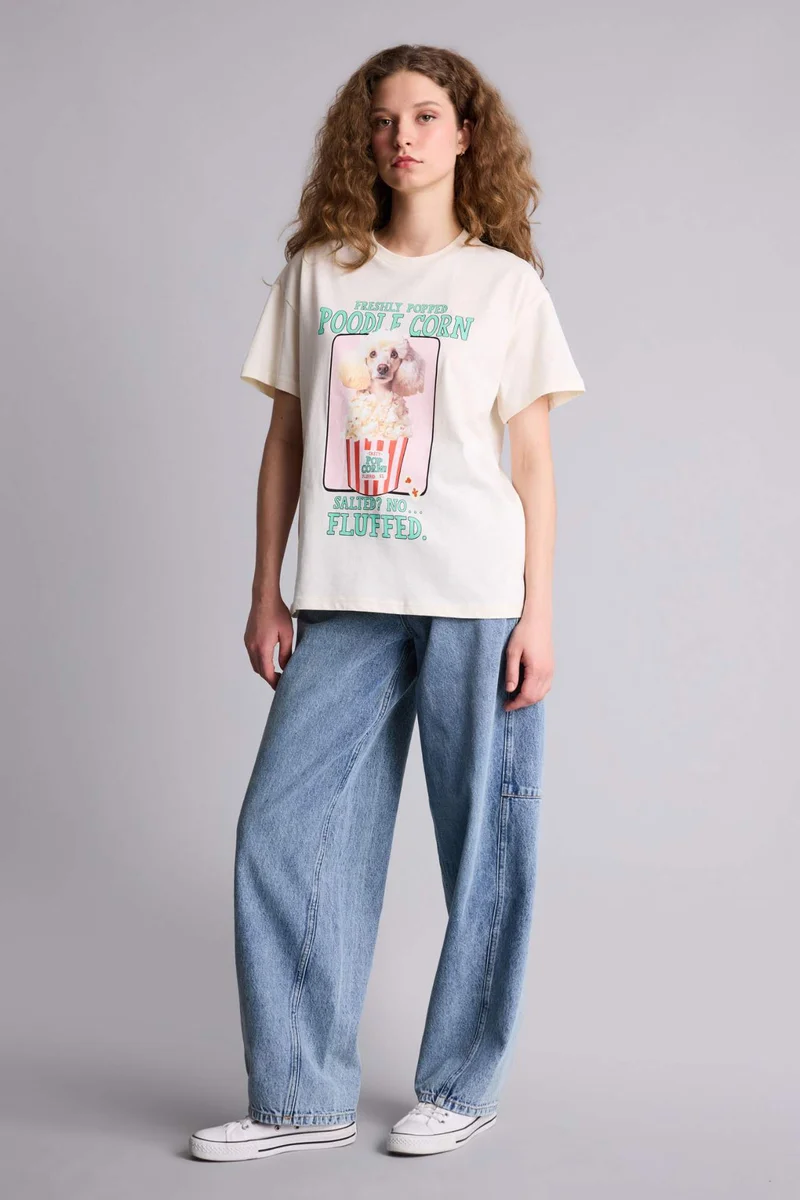 ديفاكتو Printed Oversize T-Shirt