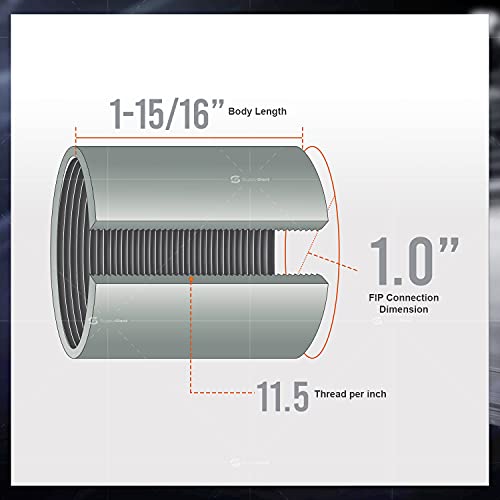SUPPLYGIANT Supply Giant NHTD0300 1" Straight Merchant Steel Coupling With Galvanized Coating" - Image 4