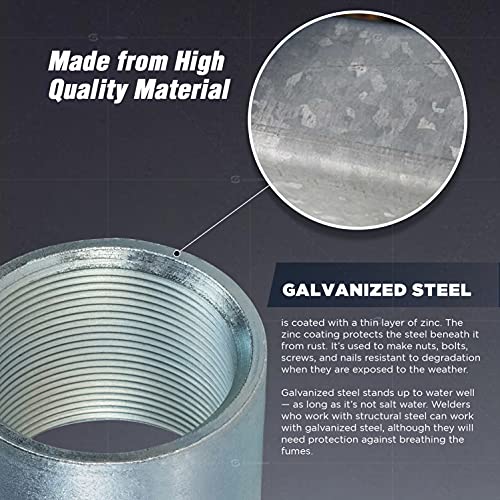 SUPPLYGIANT Supply Giant NHTD0300 1" Straight Merchant Steel Coupling With Galvanized Coating" - Image 5