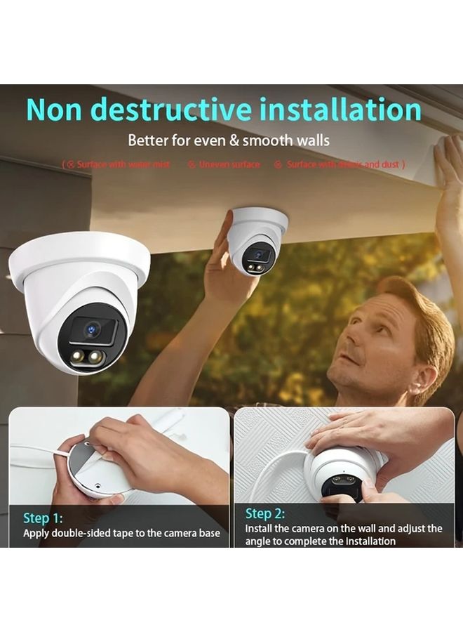 N AG483LWp 4K AI POE Security Camera 8MP Color Night Vision H265 Indoor Ceiling Mount - Image 4