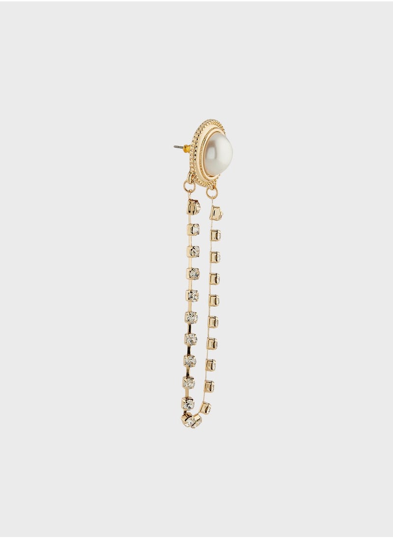 Ella Limited Edition - Pearl Stud Diamante Earrings - Image 1