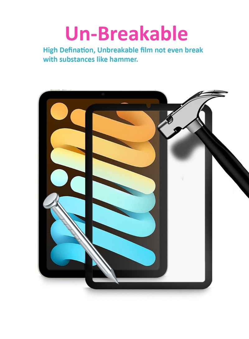 دبليو تيك واقي شاشة سيراميك من ابل ايباد ميني 6 2021 8.3 بوصة (TSCNMN) - شفاف / أسود - Image 1