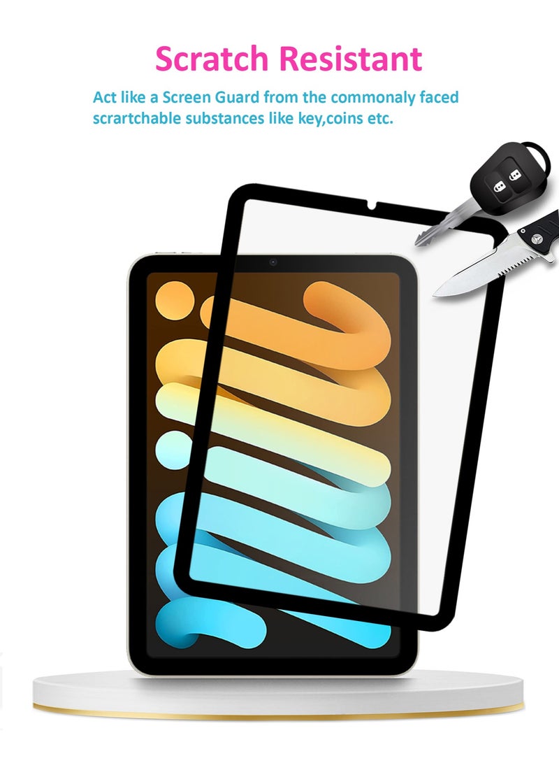 دبليو تيك واقي شاشة سيراميك من ابل ايباد ميني 6 2021 8.3 بوصة (TSCNMN) - شفاف / أسود - Image 2