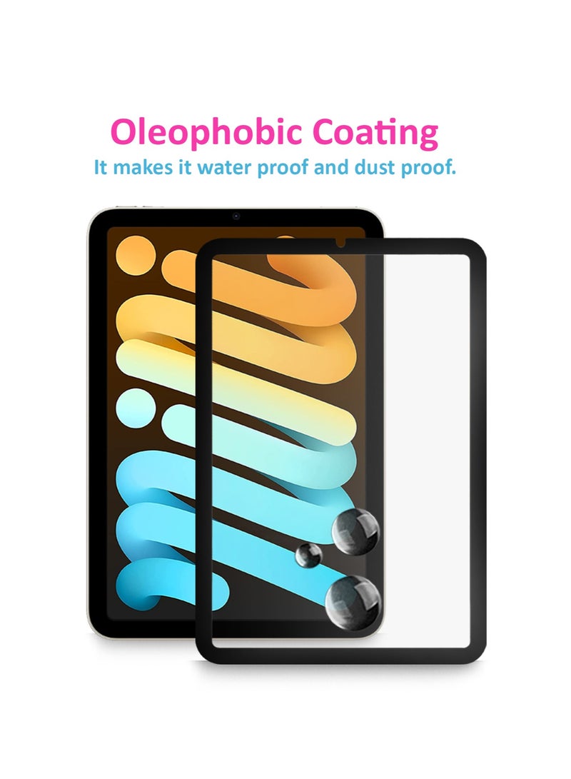 دبليو تيك واقي شاشة سيراميك من ابل ايباد ميني 6 2021 8.3 بوصة (TSCNMN) - شفاف / أسود - Image 4