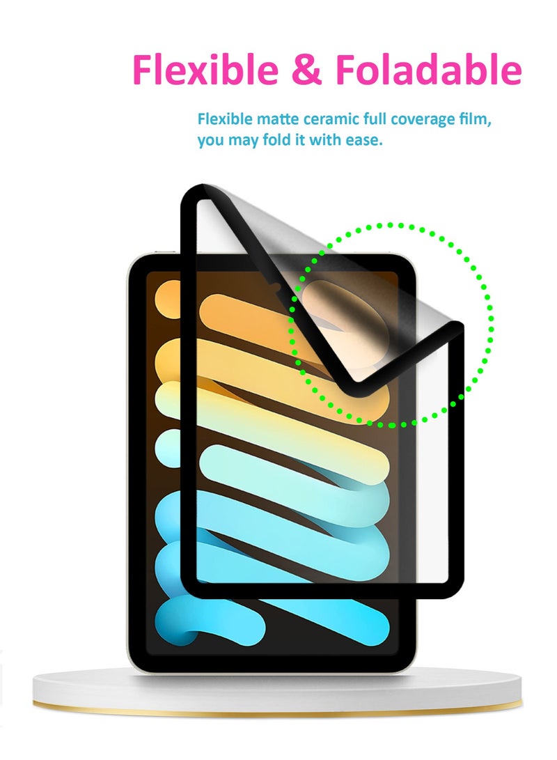 دبليو تيك واقي شاشة سيراميك من ابل ايباد ميني 6 2021 8.3 بوصة (TSCNMN) - شفاف / أسود - Image 3
