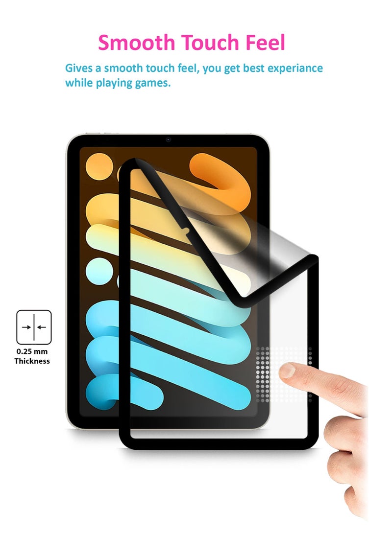 دبليو تيك واقي شاشة سيراميك من ابل ايباد ميني 6 2021 8.3 بوصة (TSCNMN) - شفاف / أسود - Image 5