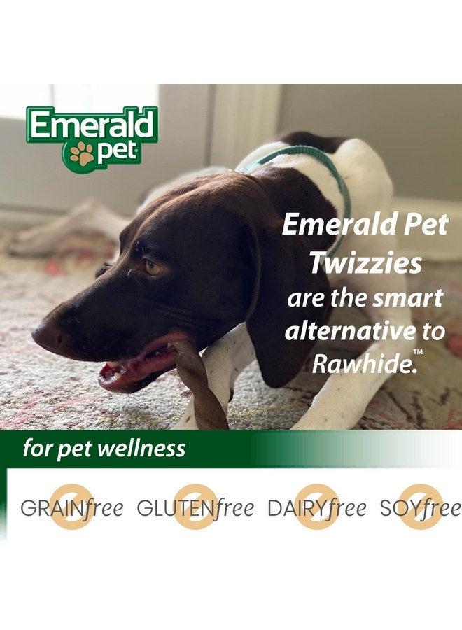 إميرالد بيت مكافآت مضغ طبيعية للكلاب من Emerald Pet Twizzies خالية من الجلد الخام، سهلة الهضم بنسبة 100%، صُنعت في الولايات المتحدة الأمريكية، مقاس 9 عبوة متعددة من Chicky Chicken - Image 5