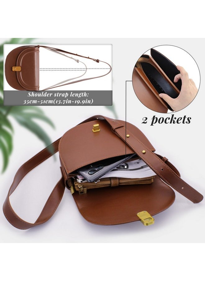 WisePoint - Crossbody Purses For Women, Leather Purse Small Crossbody Bags For Women, Fashionable Shoulder Bag Cross Body Purse (Brown) - Image 1