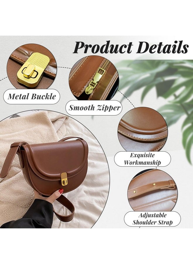 WisePoint - Crossbody Purses For Women, Leather Purse Small Crossbody Bags For Women, Fashionable Shoulder Bag Cross Body Purse (Brown) - Image 1