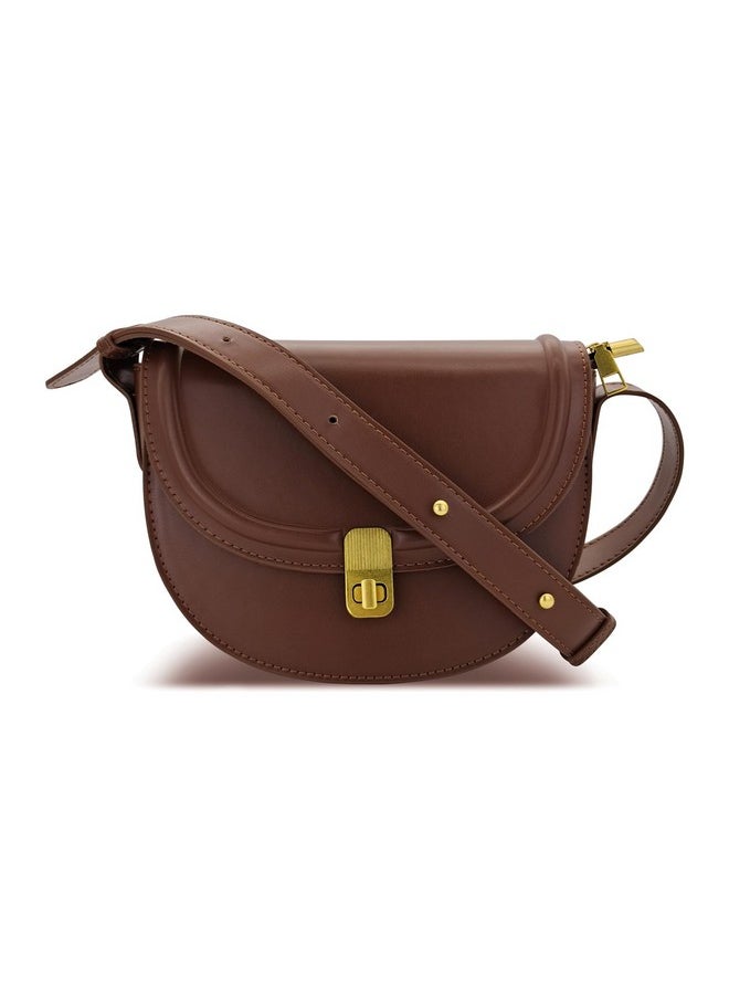 WisePoint - Crossbody Purses For Women, Leather Purse Small Crossbody Bags For Women, Fashionable Shoulder Bag Cross Body Purse (Brown) - Image 1
