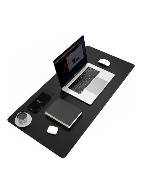 COOLBABY Office Desk Pad, Ultra Thin Waterproof Gaming Mouse Pad, Dual Use Desk Writing Mat Extended Keyboard Pad(80*40 CM，Black+Black)