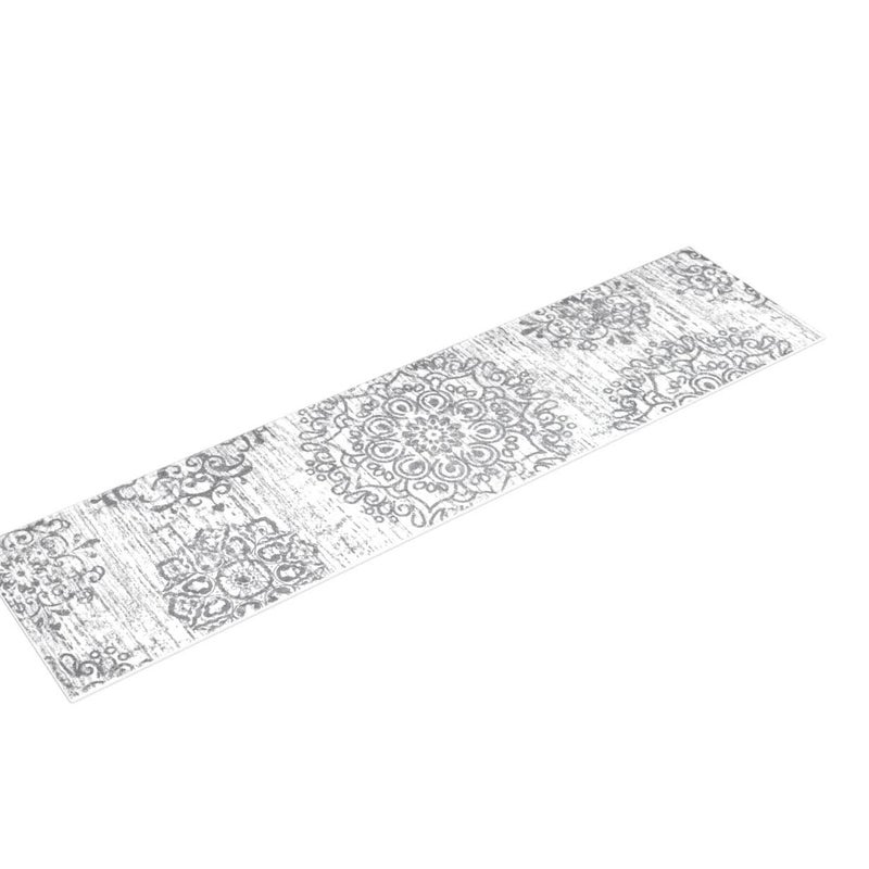 HEBE RUGS HEBE Hallway Runner Rug 2'x8' Washable Vintage Distressed Area Rugs Non Slip Laundry Rug Runner Boho Floor Carpet Runners for Hallways Entryway Laundry Room Kitchen Bathroom Grey  - Image 4