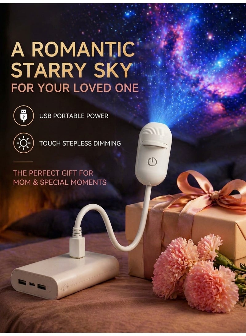JOUDIYA 2-in-1 Galaxy Projector Night Light with 12 Sliding Projection Films, Adjustable Brightness & Focus, 360° Rotating Design, USB Starry Sky Night Light Projector for Bedroom Car Ceiling Decor - Image 5