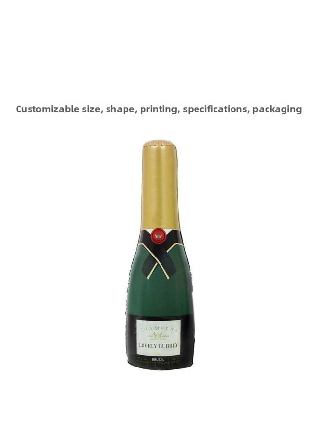 Custom PVC Inflatable Champagne Bottle Puffing Beer Bottle Party Props Advertising Bottle Simulation Gas-Color:According To Customer Requirements Custom Color, Printing  - Image 4