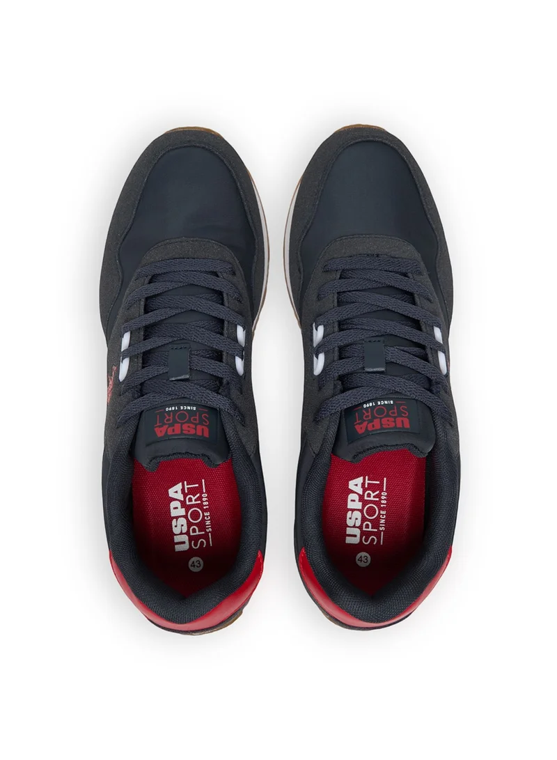 U.S. Polo Assn. Men's Navy Low-Top Sneakers - Stylish Lace-Up Design Shoes, Perfect for Casual Adventures