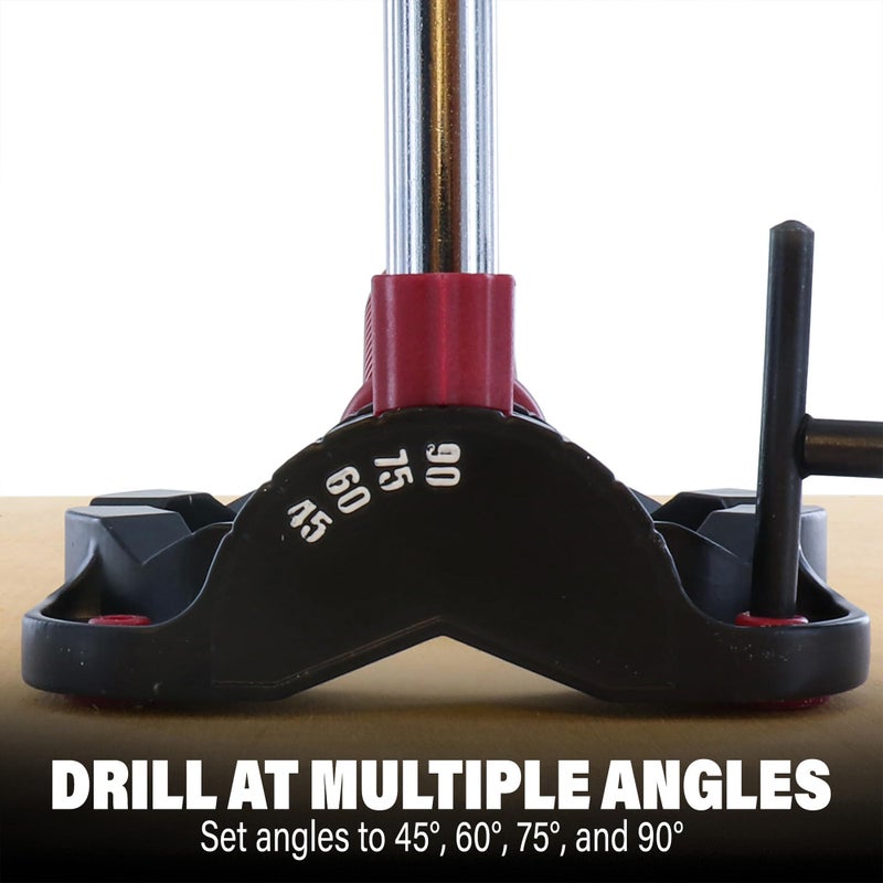 Milescraft 1318 DrillMate Portable Drillling Guide â€“ Precision Drilling Jig Attachment for Drilling Angled or Straight Holes, Adjustable Drill Guide Attachment, Portable Drill Press with 3/8â€ Chuck - Image 4