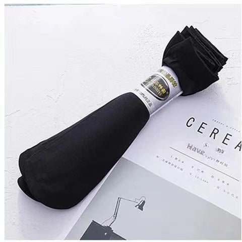 Mens Summer Thin Ice Silk Socks for Business Black - Image 1