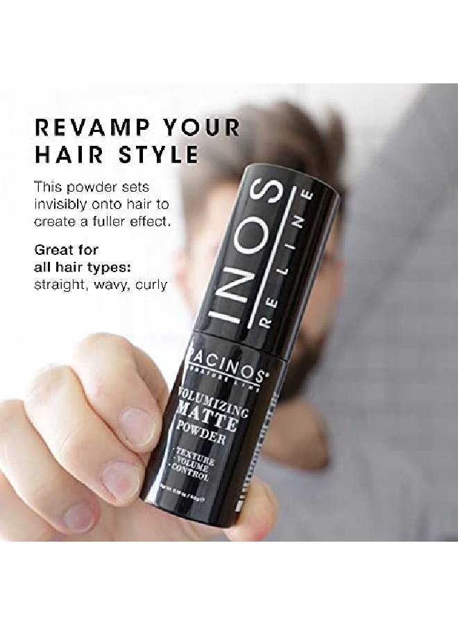 Pacinos Volumizing Matte Hair Powder Adds Texture Volume Controls & Absorbs Excess Oil For Natural Finish All Hair Types 4.5 G. - Image 4