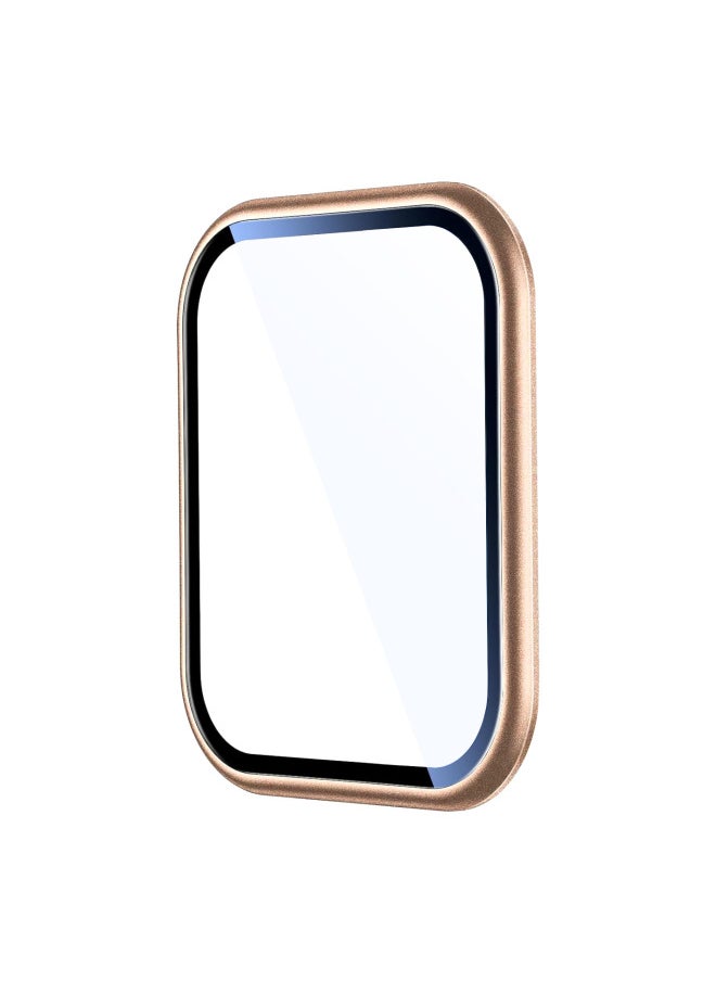 Generic - Applicable For Apple Watch 10/9 Frame Tempered Glass Film Apple Watch Protective Film IWatch Curved Mask-Color:3#Rose Gold Curved Film + Packaging Film Artifact-Dimensions:44mm - Image 1