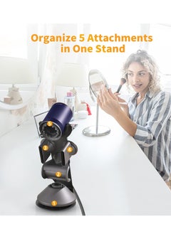 General Hair Dryer Holder for Dyson Supersonic, Hair Dryer Holder for Dyson Supersonic Magnetic Stand Holder with Power Plug Cable Organizer Bracket Bathroom Organizer for Dyson Supersonic Hair Dryer (Gery)  - Image 2